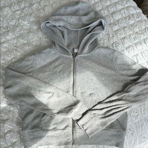Aritzia TNA waffle zip hoodie
